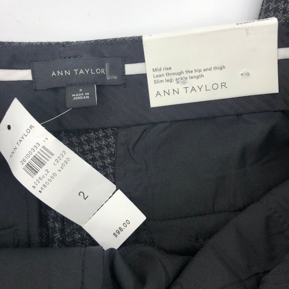 Ann Taylor Houndstooth Career Work Pant Slacks 2 - Picture 3 of 5